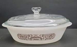 Cazuela Watkins Glasbake con tapa y receta de carne y galletas 10x6x3 - Imagen 1 de 9