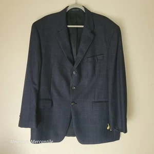 Blazer de lana Lauren Ralph Lauren 3 botones traje chaqueta para hombre azul marino forrado - Imagen 1 de 15