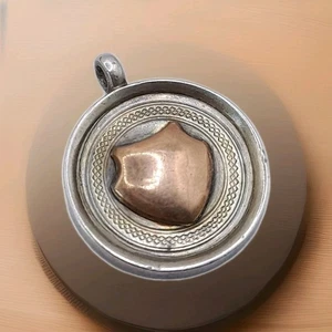 Reloj antiguo inglés vintage de plata esterlina llavero acento dorado Fattorini - Imagen 1 de 7