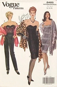 VOGUE 8485 1990’s Cocktail Dress & Bodice Sewing Pattern. Size 12-14-16. - Picture 1 of 3