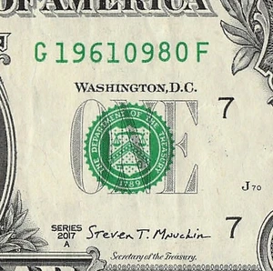 SEP 8 1961 Birthday Fancy Serial Number Date Note One Dollar Bill 09 08 1961 - Picture 1 of 11