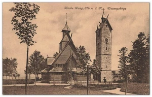 AK Kirche Wang Riesengebirge Krummhübel Karpacz vor 1945 - schöne Karte! - Bild 1 von 2