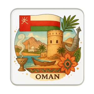 Oman Kühlschrankmagnet: Niedliches handgefertigtes Reise Souvenir Geschenk - Bild 1 von 5