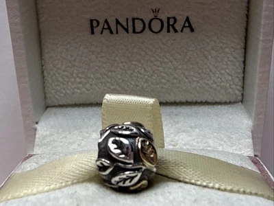 292A NIB AUTH PANDORA SS/14K TWO TONE TREE OF LIFE CHARM #790429 RARE/RETIRED! - Image 1 of 4
