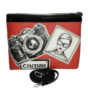 BRIGHTON FASHIONISTA CHIC COUTURE CAMERA CROSSBODY SHOULDER BAG RED/BLACK MP$195 - Bild 1 von 12