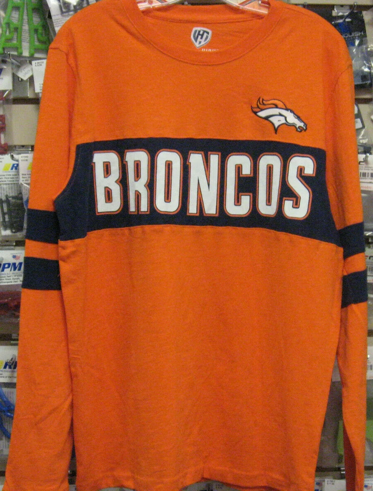NFL BRONCOS G-III HANDS HIGH ADULT LONG SLEEVE T-SHIRT 3XXXL XXXL XXXLG  NEW NWT - Image 1 of 1