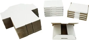 (50) White Sturdy Single CD Shipping Boxes Mailers Retail Video Games Multimedia - Picture 1 of 3