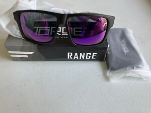 Toroe Classic Range Men's Matte Black Frame with Purple Lens Full Rim Sunglasses