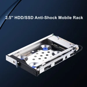 2.5'' Anti-Shock HDD SSD Mobile Rack Hot Swap SATA Hard Drive Tray Enclosure - Picture 1 of 7