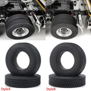 1/2/4PCS Rubber Tire Car Wheel 22mm with Liner for 1/14 Tamiya RC Truck Trailer - Picture 1 of 25