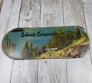 Maple Creek Saskatchewan School Companion Pencil Case Zippered Scene - Picture 1 of 8