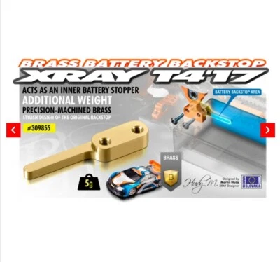 Batería de latón BackstopRC coche T4 en carretera XRAY 309855  Foto 1 de 4