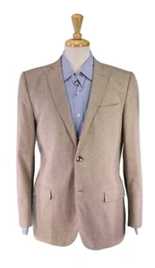 J. Lindeberg Hopper Wool Herringbone Slim Fit Light Brown 2Btn Blazer Jacket 40L - Picture 1 of 9
