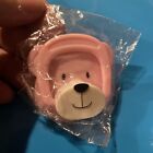 Magnetic Pacifier For Reborn Doll PINK Teddy Bear Face