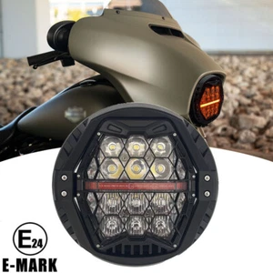 7 Inch LED Headlight DRL High Low Beam For Harley Touring Street Glide 2014-2023 - Bild 1 von 9