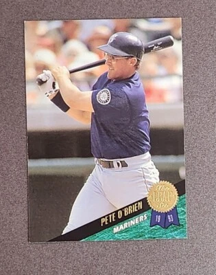 1993 Leaf Pete O'Brien Seattle Mariners #412 Vintage Baseball Card Leaf Set MLB - Image 1 of 2