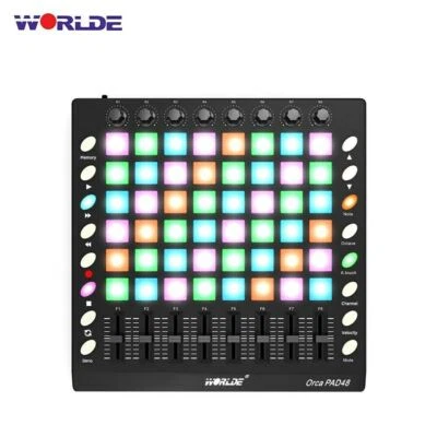 worlde ORCA PAD48 Controller PRO USB MIDI Audio Drum Pad 48 Pads RGB Backlit - Bild 1 von 4