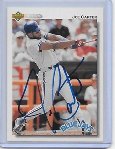 Baseball Card IP auto JOE CARTER 1992 Upper Deck Toronto Blue Jays - Picture 1 of 1