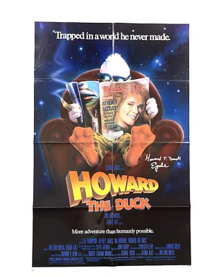 Howard The Duck Signed Original 1-Sheet Movie Poster Signed By Ed Gale 1986 JSA - Image 1 of 4