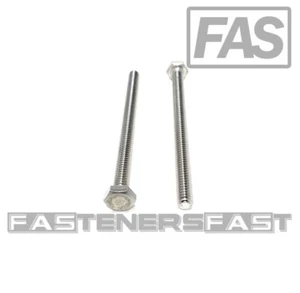 (10) Tornillos hexagonales de acero inoxidable 316 de 1/4-20x3-1/2" pernos hexagonales FT GRADO MARINO - Imagen 1 de 5