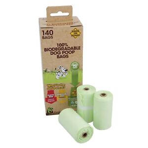 Corn Starch 100% Biodegradable Dog Poop Rolls 140Bags Dog Walking Accessory