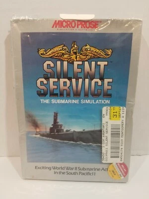 Silent Service The Submarine Simulation By Micro Prose (Atari , Commodore, Disk) - Image 1 of 4