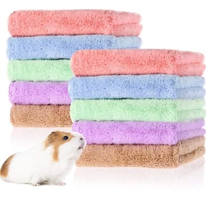 10 Pieces Guinea Pigs Blankets Hamster Fleece Cage Liners Soft Guinea Pig Acc... - Picture 1 of 6