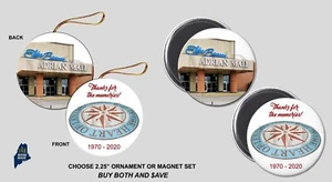 ADRIAN MALL Ornament / magnet Set - Vintage Defunct Shopping Dead Michigan MI - Picture 1 of 1