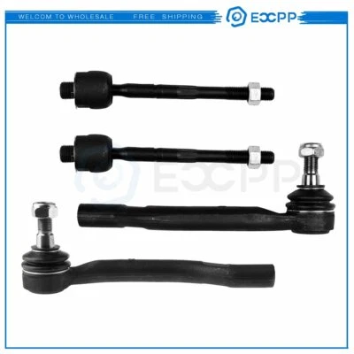 4pc Front Inner Outer Tie Rod Links Kit For 2003 2004 2005 Honda Pilot Acura MDX Foto 1 de 4