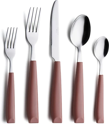 20PCS Flatware Set Stainless Steel Silverware/Cutlery Set with Colored Handles C - Image 1 of 4