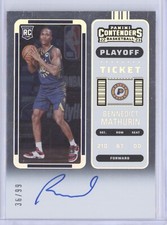 BENNEDICT MATHURIN 2022-23 PANINI CONTENDERS #118 ROOKIE PLAYOFF TICKET AUTO /99