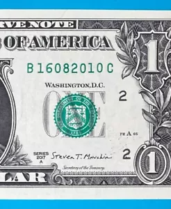 16 August 2010 : B 16082010 C BIRTHDAY Note $1 One Dollar Bill *UNC* - Picture 1 of 3