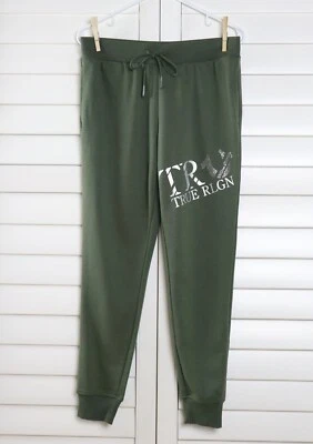 TRUE RELIGION NWT $109 Logo Mid Rise Jogger Casual Pants in Beetle Size Medium - Image 1 of 4