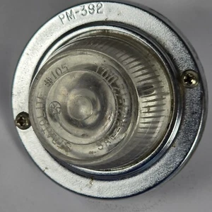 Back up light Stratolite #105 SAE-R(2)-72 Clear PM-392 Chromed Bezel Vintage - Picture 1 of 6