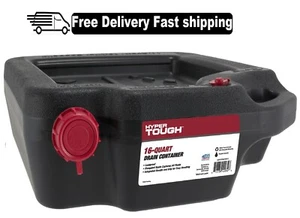 Oil Change Drain Container 16 Quart Large Pan leak-proof High Capacity Car Auto - Picture 1 of 5