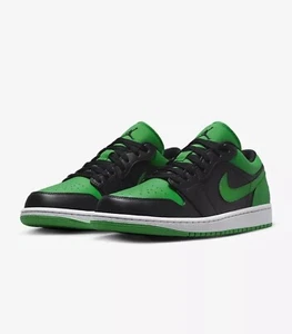 Nike Air Jordan 1 Low ‘Lucky Green’ Trainers UK 17 EU 52.5 US 18 New 553558 065 - Picture 1 of 13