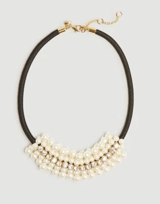 Nuevo con etiquetas Collar Ann Taylor Racimo Perlado $70 Perlas Cristales 87 Marfil Foto 1 de 2