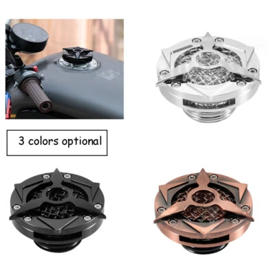 Motorcycle CNC Gas Cap Fuel Oil Tank Cover For Harley Softail Dyna Sportster - Image 1 of 4