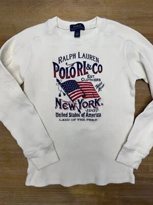 Polo Ralph Lauren Waffle Knit LS Logo Thermal Kids 7 - Picture 1 of 6