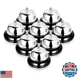 FVIEXE 8PCS Service Bell, Big Metal Call Bell Front Desk Bell Ring Bells for - Picture 1 of 5