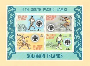 1975 SOLOMON ISLANDS Scott # 292a { SOUTH PACIFIC GAMES } SOUVENIR SHEET MNH - Picture 1 of 1