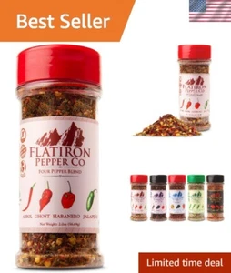 Würzige vier Pfeffer Mischung - Habanero, Arbol, Jalapeno, Ghost Pepper Flocken (2oz) - Bild 1 von 7