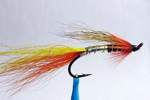 1 x mouche Saumon CASCADE SINGLE hook salmon fly fliegen steelhead hairwing - Photo 1/1