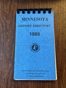 Vtg Minnesota Airport Directory 1988 MN Depart Of Transportation Aeronautics - Picture 1 of 6