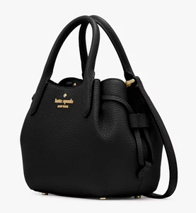 Kate Spade Dumpling Black Leather Mini Satchel Bag KI859 NWT Crossbody Purse F - Picture 1 of 7