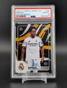 Endrick 2024-25 Topps Chrome UCC SB1 Soccer Brush Case Hit SP Rookie RC - PSA 10 - Picture 1 of 2
