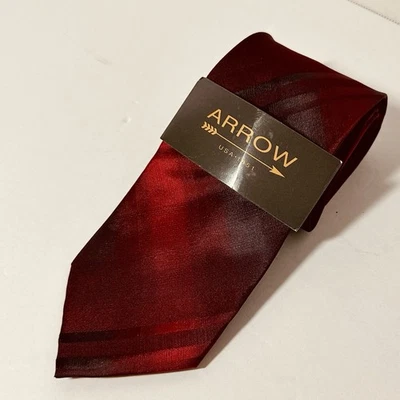 Arrow мужской красный шелковый галстук - совершенно новый с ярлыком - Изображение 1 из 4