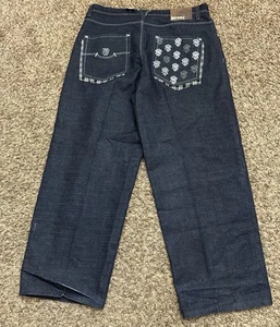 Vintage Y2K Southpole Jeans bestickt Baggy Grunge weites Bein Größe 42x32 - Bild 1 von 8