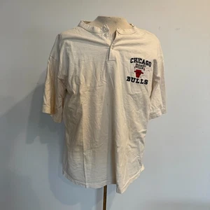 Camiseta De Colección Para Hombres XL Chicago Bulls Bordada NBA Jordan Años 90 Henley Camiseta Rara - Imagen 1 de 8