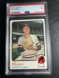 1973 Topps #385 Jim Perry PSA 7 Minnesota Twins - Picture 1 of 2